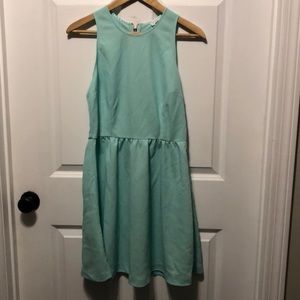 Aqua colored dress
